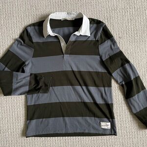 Paloma Wool Blue and Green Rugby style long sleeve